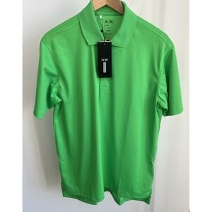 ADIDAS Golf Climalite NEW dri-fit Polo Sport Shirts Men's Sz Small‎ Bright Green